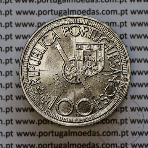 100$00 1987 DIOGO CÃO, Cuproníquel, I Série dos Descobrimentos Portugueses, World Coins PORTUGAL KM 641