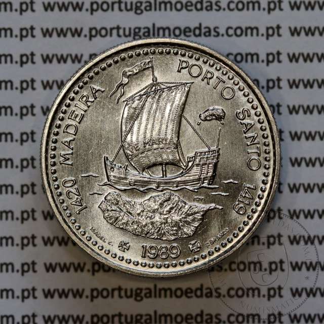 100$00 1989 MADEIRA PORTO SANTO, Cuproníquel, II Série dos Descobrimentos Portugueses, World Coins PORTUGAL KM 647