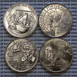 Portugal, Complete set 4 coins from the 3ª Series of Portuguese Discoveries, Copper-nickel 1991-92 of "The Discovery of America"