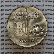 200 Escudos 1992 Califórnia 1542, João Rodrigues Cabrilho, Cuproníquel, III Série dos Descobrimentos Portugueses, W. Coins KM661