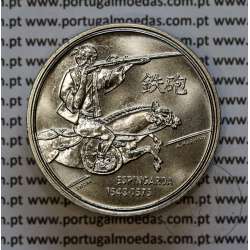 200 Escudos 1993 Espingarda, Cuproníquel, IV Série dos Descobrimentos Portugueses, World Coins Portugal KM 666 200 Escudos 1993 Espingarda, Cuproníquel, IV Série dos Descobrimentos Portugueses, World Coins Portugal KM 666