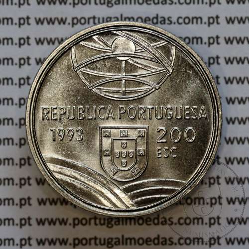 200 Escudos 1993 Espingarda, Cuproníquel, IV Série dos Descobrimentos Portugueses, World Coins Portugal KM 666