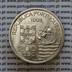 200 Escudos 1993 Enviados Daimios Kiushu, Cuproníquel, IV Série dos Descobrimentos Portugueses, World Coins Portugal KM 667