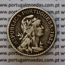 1 Escudo 1935 Alpaca, 1$00 1935 alpaca Republica Portuguesa, (BC+) World Coins Portugal KM 578