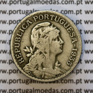 1 Escudo 1935 Alpaca, 1$00 1935 alpaca Republica Portuguesa, (BC+) World Coins Portugal KM 578