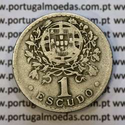 Portugal, 1 Escudo 1935 Copper-Nickel, 1$00 1935 alpaca, Key Date of the serie 1 Escudo, (F+), World Coins Portugal KM 578