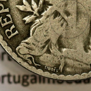 1 Escudo 1935 Alpaca, 1$00 1935 alpaca Republica Portuguesa, (BC+) World Coins Portugal  KM 578
