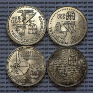 V Série moedas dos descobrimentos em Cuproníquel 1994, 4 moedas 200 escudos, "A Partilha do Mundo", Série completa, Portugal