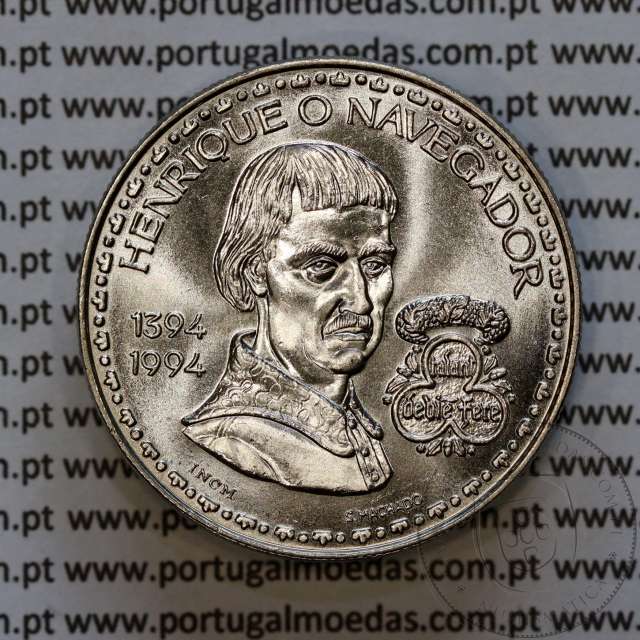Portugal coin, 200 Escudos 1994 Henrique the navigator 1394-1994, Copper-nickel, World Coins Portugal KM 670