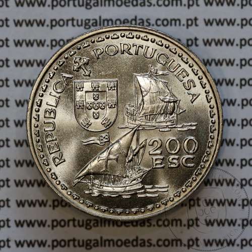 Portugal coin, 200 Escudos 1994 Henrique the navigator 1394-1994, Copper-nickel, World Coins Portugal KM 670