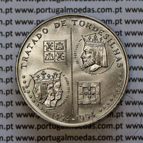 200 Escudos 1994 Tratado de Tordesilhas 1494, Cuproníquel, V Série dos Descobrimentos Portugueses, World Coins Portugal KM 671