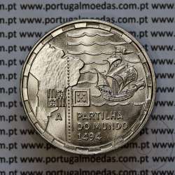200 Escudos 1994 Partilha do Mundo 1494, Cuproníquel, V Série dos Descobrimentos Portugueses, World Coins Portugal KM 672 200 Escudos 1994 Partilha do Mundo 1494, Cuproníquel, V Série dos Descobrimentos Portugueses, World Coins Portugal KM 672
