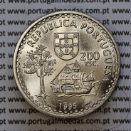 Portugal coin, 200 Escudos 1995 Arrival in Solor and Timor 1515, Copper-nickel, World Coins Portugal KM 683