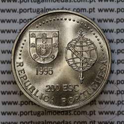 200 Escudos 1995 Austrália 1522-1525, Cuproníquel, VI Série dos Descobrimentos Portugueses, World Coins Portugal KM 684