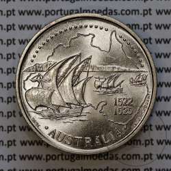 200 Escudos 1995 Austrália 1522-1525, Cuproníquel, VI Série dos Descobrimentos Portugueses, World Coins Portugal KM 684