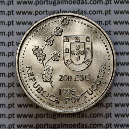 Portugal coin, 200 Escudos 1996 TAIWAN, 1582 Discovery from Island Formosa, Copper-nickel, World Coins Portugal KM 692