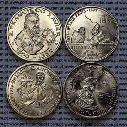 Portugal, set 4 coins of the 8ª Series of Portuguese Discoveries, Copper-nickel 1997, The Christian Mission in The Discoveries Portugal, set 4 coins of the 8ª Series of Portuguese Discoveries, Copper-nickel 1997, The Christian Mission in The Discoveries
