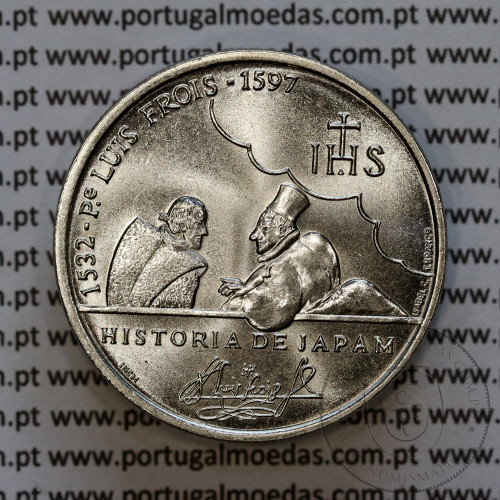 200 Escudos 1997 Padre Luís Fróis 1532-1597, Cuproníquel, VIII Série dos Descobrimentos Portugueses, World Coins Portugal KM 698