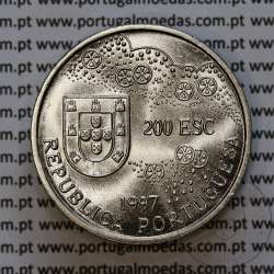 Portugal coin, 200 Escudos 1997 priest Luís Fróis 1532-15972, Copper-nickel, World Coins Portugal KM 698
