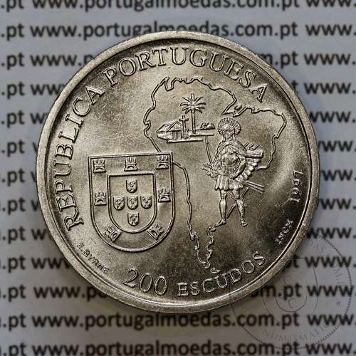 200 Escudos 1997 Beato José de Anchieta, Cuproníquel, VIII Série dos Descobrimentos Portugueses, World Coins Portugal KM 699