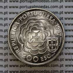 Portugal coin, 200 Escudos 1997 Brother Bento de Góis 1562-1607 missionary in China, Copper-nickel, World Coins Portugal KM 700