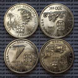 IX Série moedas dos descobrimentos em cuproníquel 1998, 4 moedas 200$00, Vasco da Gama e o Caminho Marítimo para a Índia