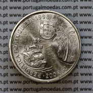 Portugal coin, 200 Escudos 1998 Terra do Natal 1497, Copper-nickel, World Coins Portugal KM 710