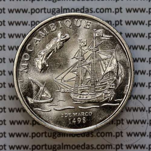 200 Escudos 1998 Moçambique 1498, Cuproníquel, IX Série dos Descobrimentos Portugueses, World Coins Portugal KM 711