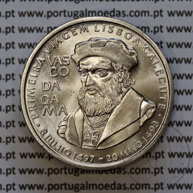 200 Escudos 1998 Vasco da Gama, cuproníquel, IX Série dos Descobrimentos Portugueses, World Coins Portugal KM 709