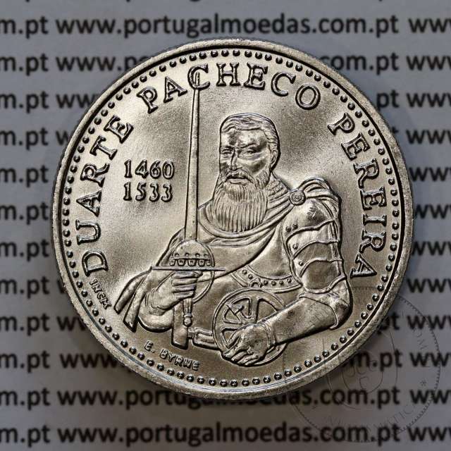 200 Escudos 1999 Duarte Pacheco Pereira 1460, Cuproníquel, X Série dos Descobrimentos Portugueses, World Coins Portugal KM 719
