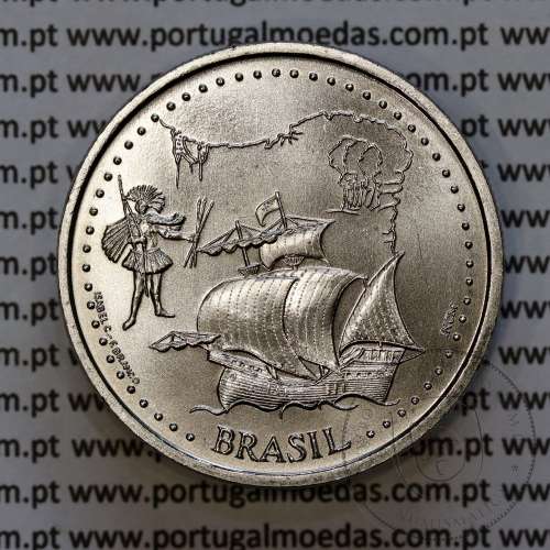 Portugal coin, 200 Escudos 1999 Brazil , Copper-nickel, World Coins Portugal KM 718