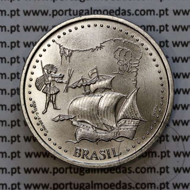 Portugal coin, 200 Escudos 1999 Brazil , Copper-nickel, World Coins Portugal KM 718