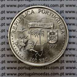 Portugal coin, 200 Escudos 1999 Brazil , Copper-nickel, World Coins Portugal KM 718