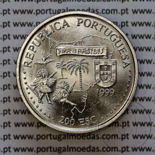 Portugal coin, 200 Escudos 1999 Brazil , Copper-nickel, World Coins Portugal KM 718