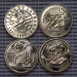 Complete set 4 coins 200 Escudos Copper-nickel, from the 11ª Series of Portuguese Discoveries, of "The Opening of New Frontiers"
