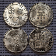 Complete set 4 coins 200 Escudos Copper-nickel, from the 11ª Series of Portuguese Discoveries, of "The Opening of New Frontiers"