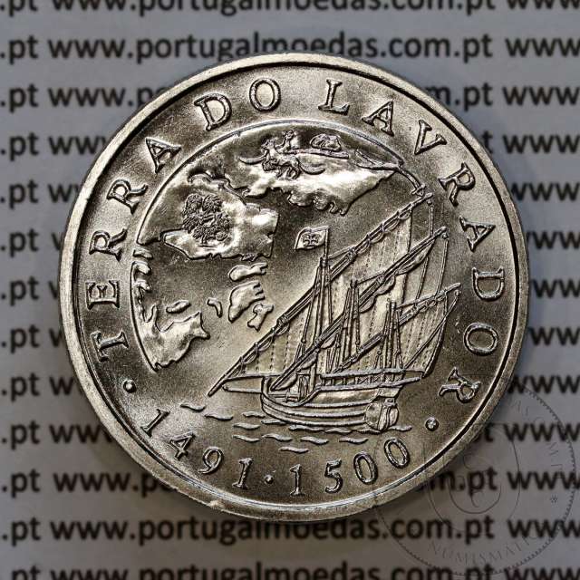 200 Escudos 2000 Terra do Lavrador 1491-1500, Cuproníquel, XI Série dos Descobrimentos Portugueses, World Coins Portugal KM 728