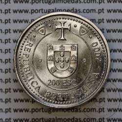 200 Escudos 2000 Terra dos Corte Reais 1501-1502, Cuproníquel, XI Série dos Descobrimentos Portugueses, W. Coins Portugal KM729
