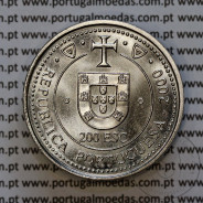 200 Escudos 2000 Terra dos Corte Reais 1501-1502, Cuproníquel, XI Série dos Descobrimentos Portugueses, W. Coins Portugal KM729