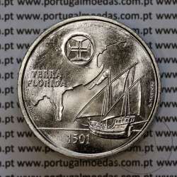200 Escudos 2000 Terra Florida 1501, Cuproníquel, XI Série dos Descobrimentos Portugueses, World Coins Portugal KM 730