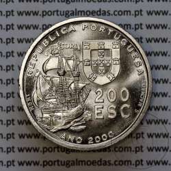 200 Escudos 2000 Fernão de Magalhães 1519-1522, Cuproníquel, XI Série dos Descobrimentos Portugueses, W. Coins Portugal KM 731