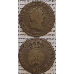 MOEDA "PATACO" 40 REIS BRONZE 1827 (BC) DATA ENTRE PONTOS
