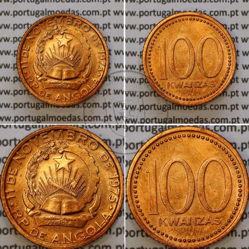 Angola coin, 100 Kwanzas 1991 copper, People's Republic of Angola, (EF/UNC), World Coins Angola KM 92