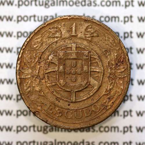 coin of 1 escudo of 1926 Aluminium-Bronze of the Portuguese Republic, 1$00 "Escudo" 1926, (VF-), World Coins Portugal KM 576