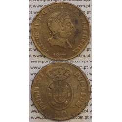 MOEDA "PATACO" 40 REIS BRONZE 1827 (BC+) DATA SEM PONTOS