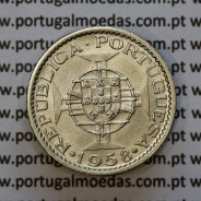 Índia 1$00 alpaca 1958, 1 Escudo 1958 alpaca Estado da India Portuguesa, (Bela / Soberba), World Coins India Portuguese KM 33