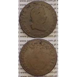 MOEDA "PATACO" 40 REIS BRONZE 1827 (BC) DATA SEM PONTOS