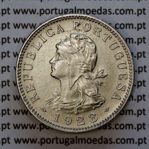 São Tomé and Príncipe 50 Centavos 1928 Bronze-nickel, (VF+/XF-), World Coins Saint Thomas & Prince Island KM 1
