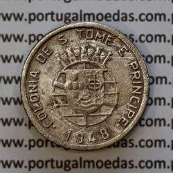 São Tomé and Príncipe 50 Centavos 1948 Bronze-nickel, (VF), World Coins Saint Thomas & Prince Island KM 8