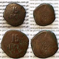 coin Portuguese India, 15 Reis copper D. João VI (1816-1826), Armillary Sphere small, (VF), World Coins India Portuguese KM 232